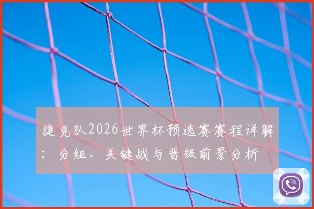 捷克队2026世界杯预选赛赛程详解:分组、关键战与晋级前景分析